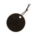 Black round cardboard price label note