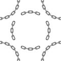 Black round chain background.