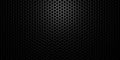 Black round hexagon honeycomb grid grill background with light from above