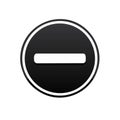 Black Round Minus Sign Button with Modern Design Delete Remove Icon Royalty Free Stock Photo