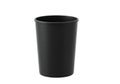 black round trash bin can container isolated on white Royalty Free Stock Photo