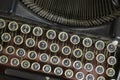 Black and Round Vintage Typewriter Keys Royalty Free Stock Photo