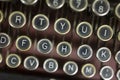 Black and Round Vintage Typewriter Keys Royalty Free Stock Photo