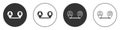 Black Route location icon isolated on white background. Map pointer sign. Concept of path or road. GPS navigator. Circle Royalty Free Stock Photo