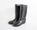 Black rubber boots isolated. Royalty Free Stock Photo