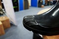 Black rubber boots, these rubber boots are usually worn by mining and construction workers Royalty Free Stock Photo