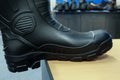 Black rubber boots, these rubber boots are usually worn by mining and construction workers Royalty Free Stock Photo