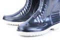 Black rubber overshoe. Isolated