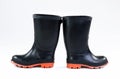 Black Rubber Rain Boots.