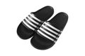 black rubber sandal isolated on white Royalty Free Stock Photo