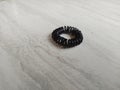 Black rubber spiral spring Royalty Free Stock Photo