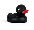 Black rubber toy duck Royalty Free Stock Photo