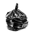 Black Rubbish Bag on white Royalty Free Stock Photo