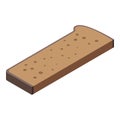 Black russian bread icon, isometric style