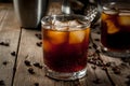 Black Russian cocktail with vodka and coffee liquor