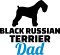 Black Russian Terrier dad silhouette