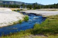 The river in Black Sand Basin in Yellowstone Park
