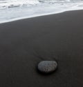 Black sand beach Royalty Free Stock Photo