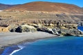 Black sand beach in Ajuy, Fuerteventura, Spain Royalty Free Stock Photo