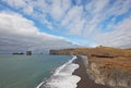 Black sand beach in Dyrholaey, Iceland Royalty Free Stock Photo