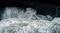 The black sand beach in Iceland. Aerial view and top view. Beaut Royalty Free Stock Photo