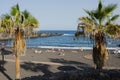 Black sand beach on La Palma, Canary Isles Royalty Free Stock Photo