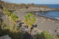 Black sand beach on La Palma, Canary Isles Royalty Free Stock Photo