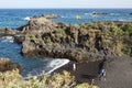 Black sand beach on La Palma, Canary Isles Royalty Free Stock Photo