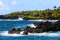 Black Sand Beach, Maui, Hawaii Royalty Free Stock Photo