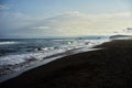 Black sand beach Royalty Free Stock Photo