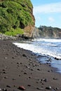 Colorful rocks strewn along the Black Sand Beach of Pololu Valley in Hawaii