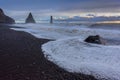 The black sand beach of Reynisfjara Royalty Free Stock Photo