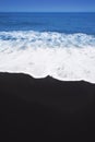 Black sand beach in Tenerife at Canary Islands Royalty Free Stock Photo