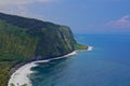 Hawaii mountains Black Sand Beach Waipio Bay