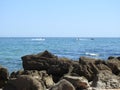 Black sand beaches rocks and waves in Tenerife Royalty Free Stock Photo