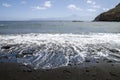 Black sand volcanic beach in La Gomera Royalty Free Stock Photo