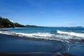 Black sand volcanic beach Royalty Free Stock Photo