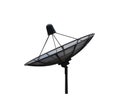 Black Satellite dish isolated on white background