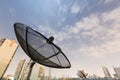 Black Satellite dish Royalty Free Stock Photo