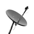Black satellite dish on white Royalty Free Stock Photo