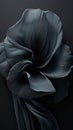 Black satin flower with silk elegant petals