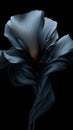 Black satin flower with silk elegant petals