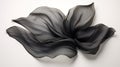 Black satin flower with silk elegant petals