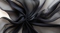 Black satin flower with silk elegant petals