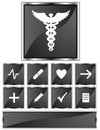 Black Satin - Medical Icons - Square Royalty Free Stock Photo