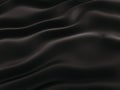 Black satin silk, elegant fabric for backgrounds Royalty Free Stock Photo