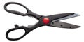 Black scissors on a white background