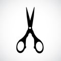 black scissors on white background