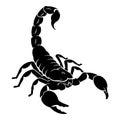 Black scorpion silhouette side view Royalty Free Stock Photo
