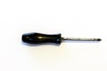 Black screwdriver isolated over white Royalty Free Stock Photo